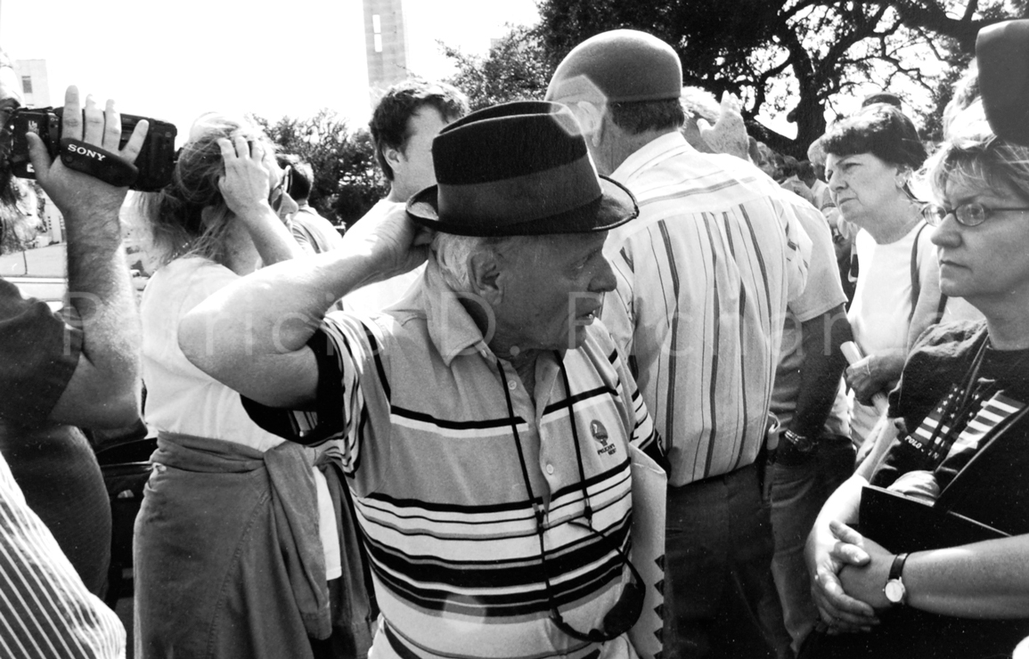 The first bullet entered here...