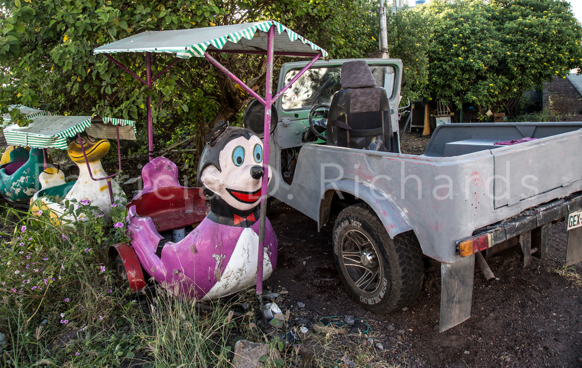 mickey train and old jeep